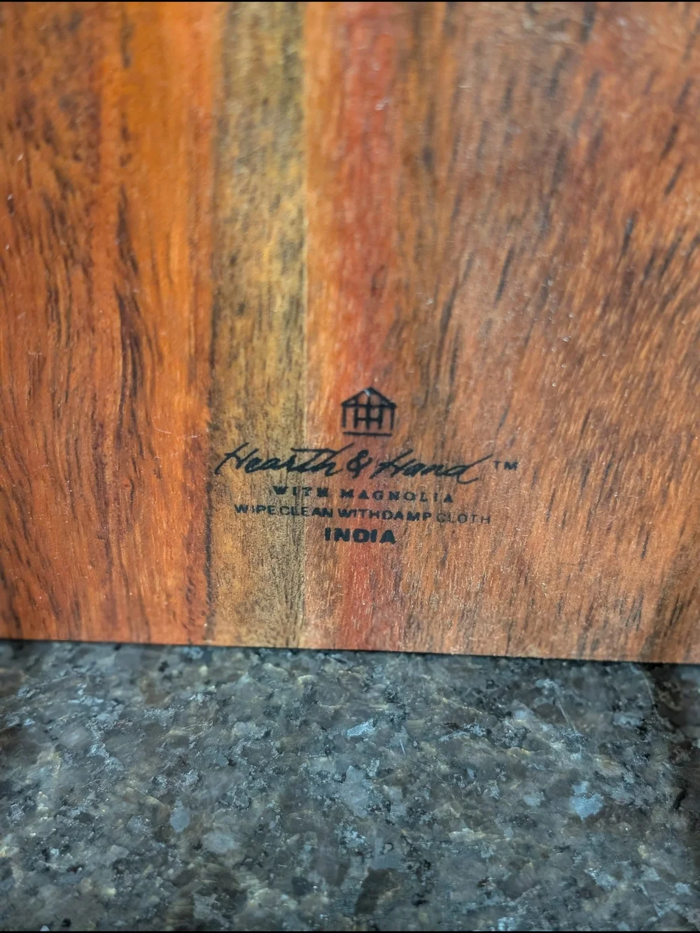 Magnolia Wooden Stand with Brass-Tone Accent